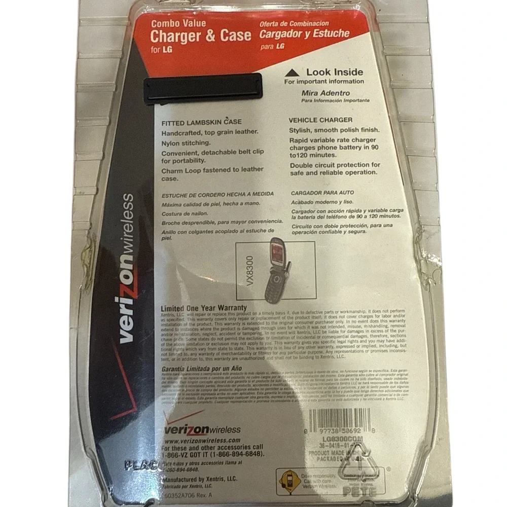 Verizon Wireless Charger and Case for LG